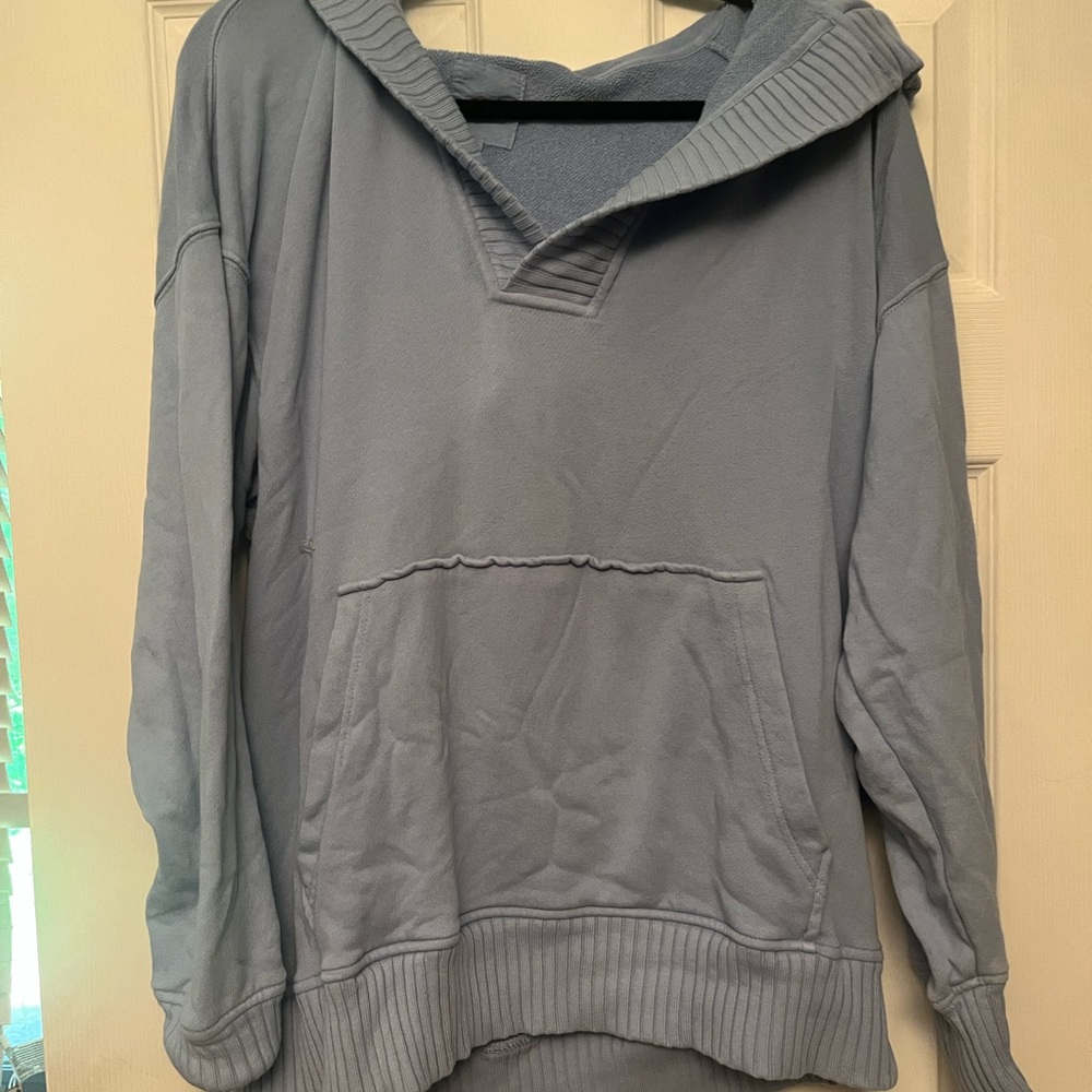 Arie blue oversized hooded sweatshirt
